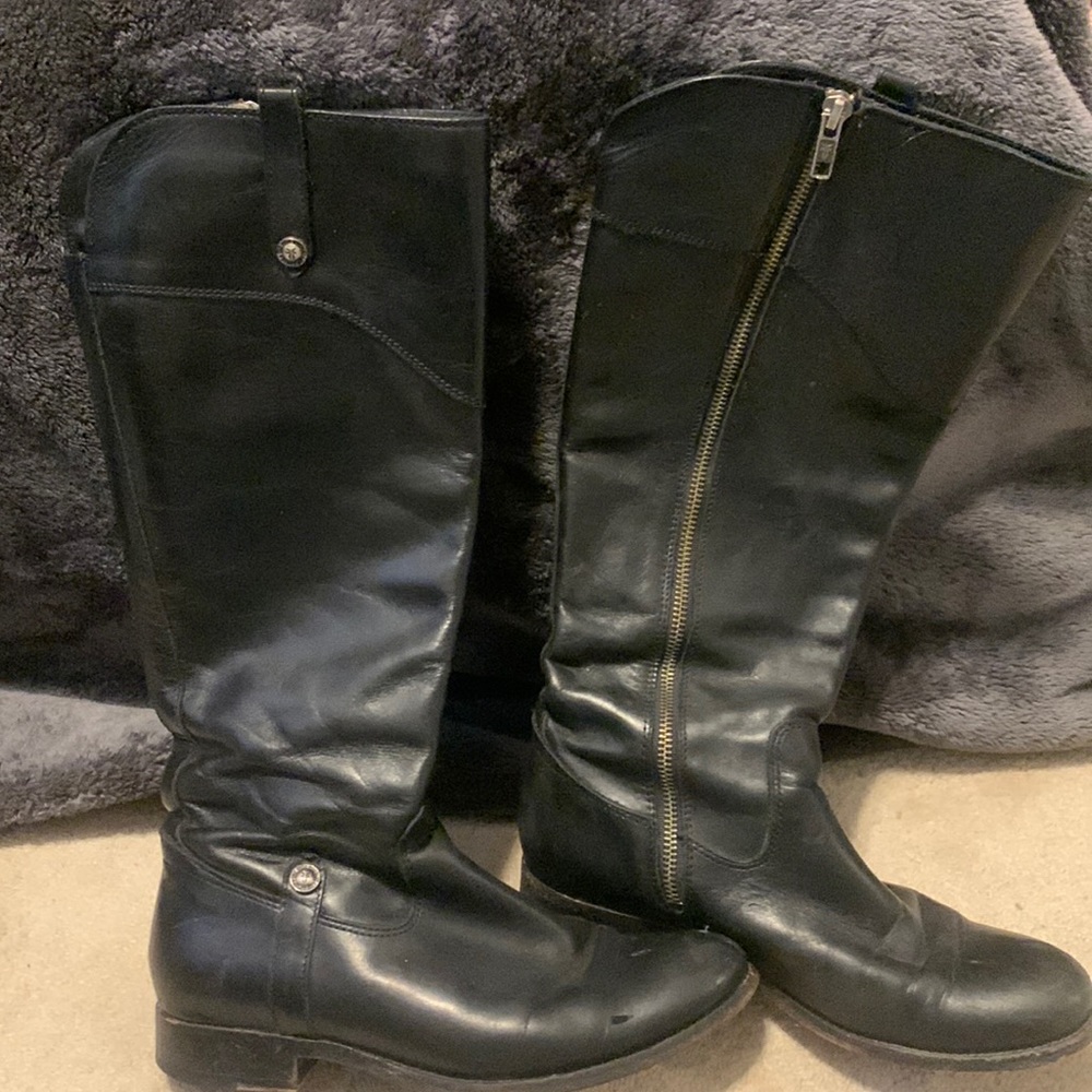 Frye black leather boots